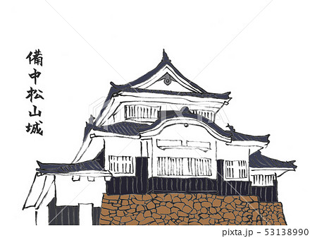 岡山城のイラスト素材