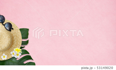 プルメリア イラスト ハワイ 壁紙の写真素材