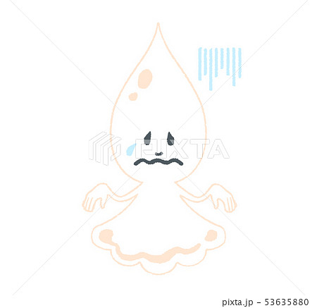 泣く キャラクターの写真素材