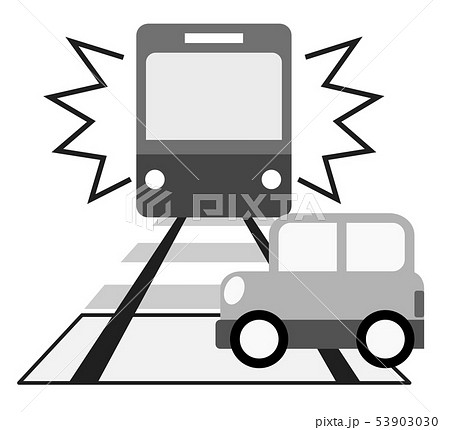 踏切事故のイラスト素材 Pixta