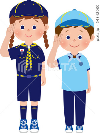 ボーイスカウトのイラスト素材