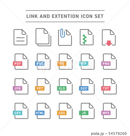 Xls Doc Css アイコン Pdfのイラスト素材