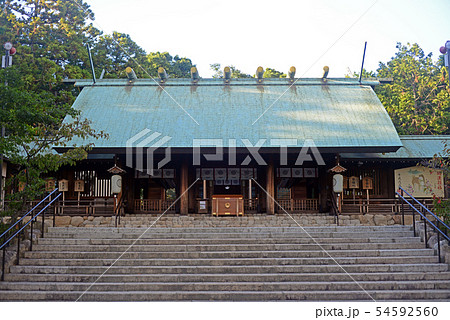 銅葺き屋根の写真素材