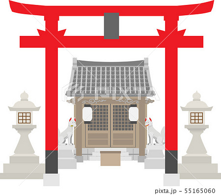 稲荷神社のイラスト素材