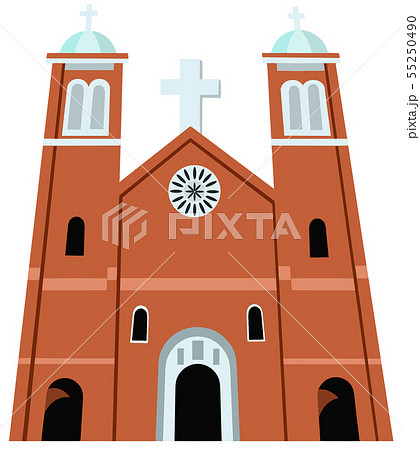 浦上教会のイラスト素材