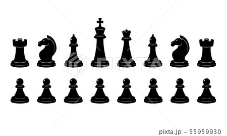 チェス ゲーム ナイト チェスの駒のイラスト素材