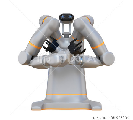 双腕ロボットのイラスト素材