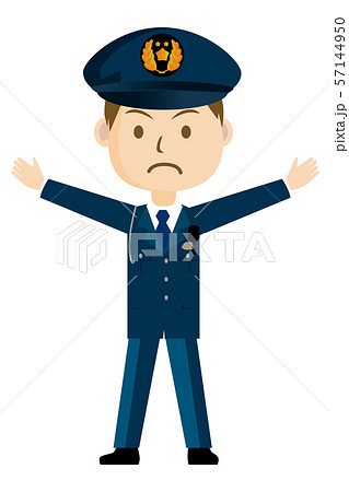 警察官 おまわりさん 警察 帽子 イラスト ポリスの写真素材 Pixta
