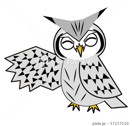 コノハズクのイラスト素材