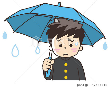 傘をさすのイラスト素材