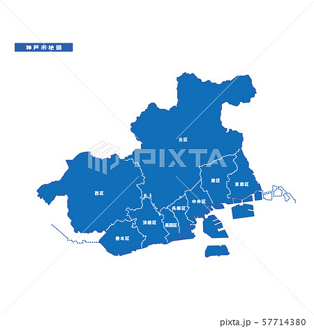 神戸市地図のイラスト素材 Pixta