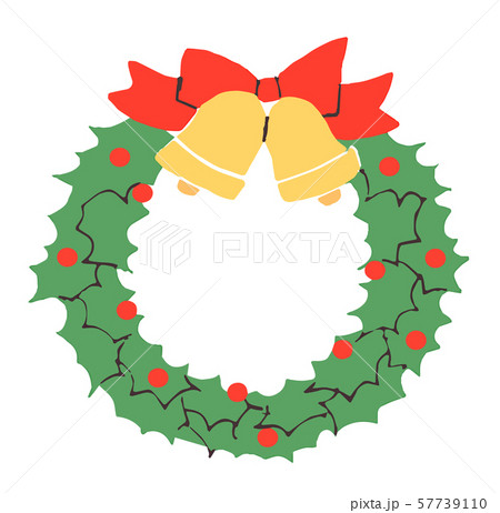 クリスマスリース リース クリスマス 飾りのイラスト素材