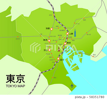 鉄道路線図のイラスト素材