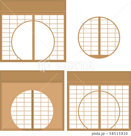 障子 イラスト 建具 和風のイラスト素材