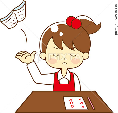 嫌がる 子供のイラスト素材