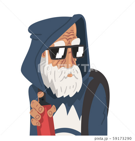おじいさん 老人 シニア かっこいいのイラスト素材
