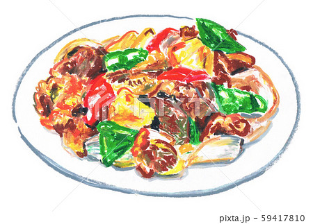 酢豚のイラスト素材