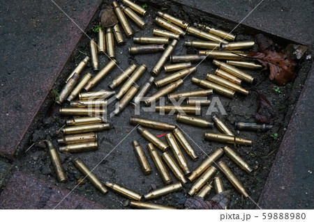 弾丸 銃弾 マシンガン 自衛隊の写真素材