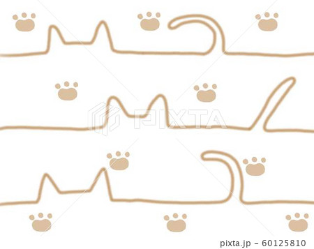 イラスト 背景 壁紙 肉球の写真素材