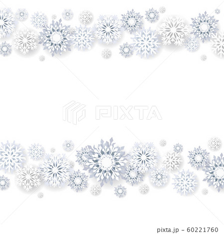 White snowflakes collection transparent background