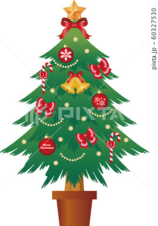 クリスマスツリー オーナメント ベクター 飾りのイラスト素材