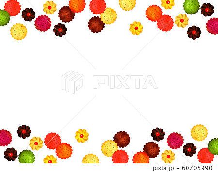 クッキー ビスケット フレーム 背景のイラスト素材