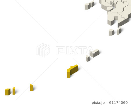 沖縄本島 地図のイラスト素材