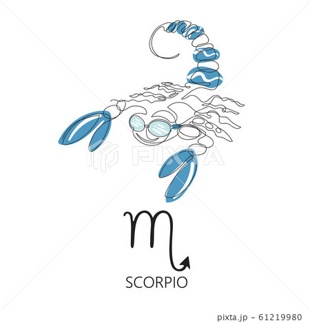 さそり座 シンボルマーク 蠍座 星座記号のイラスト素材
