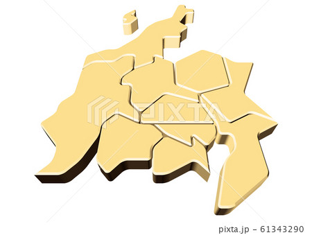 関東甲信越 日本 日本地図 地図のイラスト素材