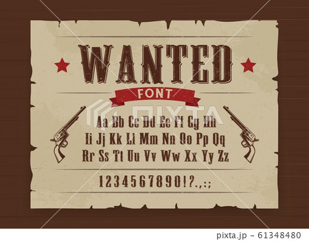 西部劇 Wanted 思った ポスターのイラスト素材