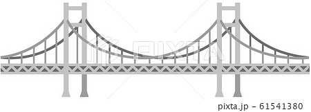 レインボーブリッジ 橋 吊り橋 レインボーのイラスト素材