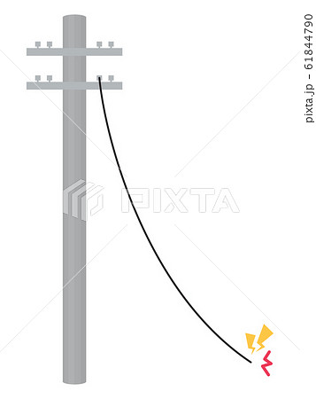 切れた電線のイラスト素材