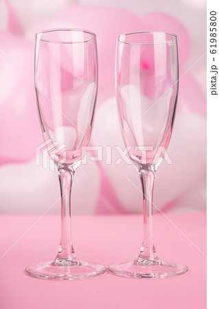 シャンパン ピンク ピンク色 桃色の写真素材