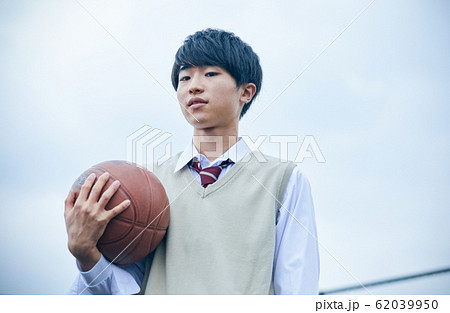 男子バスケットボールの写真素材