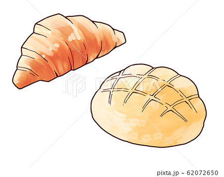 メロンパン パンのイラスト素材