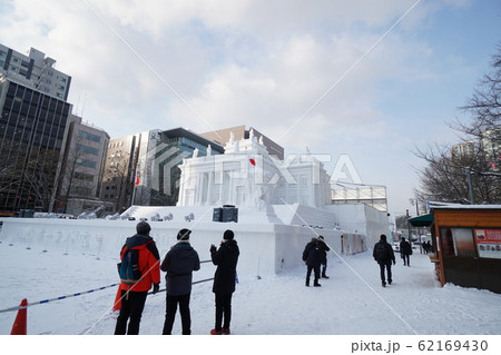 雪祭り 雪像 宮殿 札幌雪祭りの写真素材