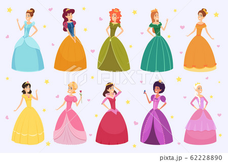人物 女性 ドレス 姫のイラスト素材 人物 女性 ドレス 姫のイラスト素材
