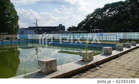 コース 水泳 背景 プールの写真素材