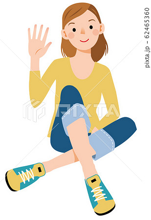 手を振るのイラスト素材