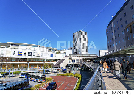 川崎駅西口 都会の写真素材