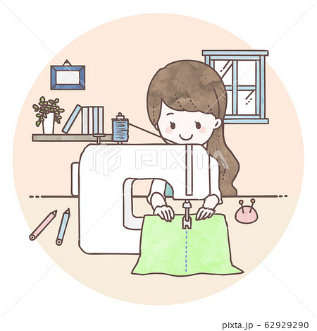 ミシン糸のイラスト素材