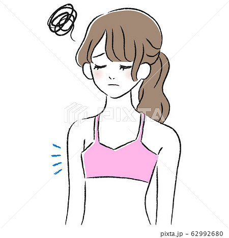 A woman suffering from small breasts - Stock Illustration [79299941] - PIXTA
