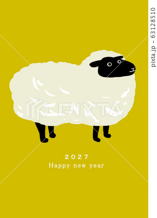 ヒツジ イラスト 手書き かわいいのイラスト素材