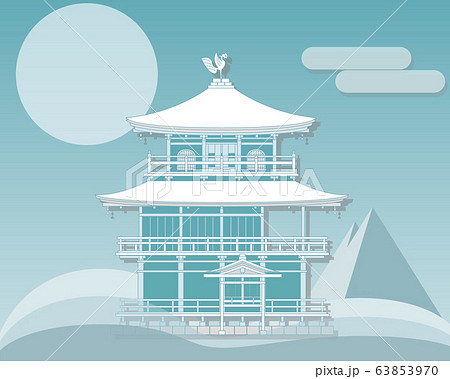 金閣寺のイラスト素材集 ピクスタ