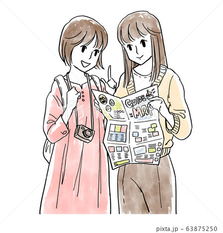 女子旅のイラスト素材