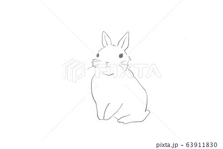 うさぎ モノクロ 白黒 動物のイラスト素材 うさぎ モノクロ 白黒 動物のイラスト素材