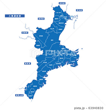 三重県地図のイラスト素材