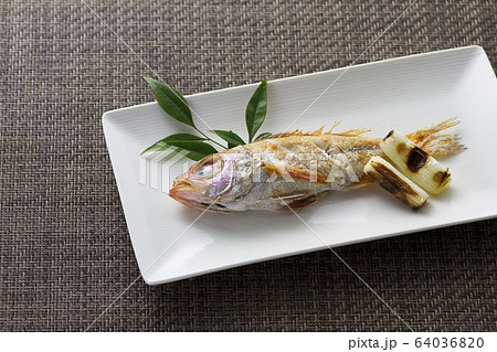 焼き魚 塩焼き のどぐろ アカムツの写真素材