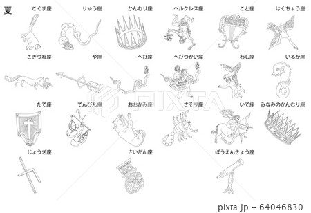 夏の星座 天の川のイラスト素材