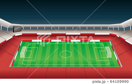 サッカー場のイラスト素材